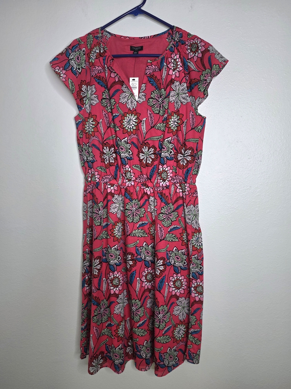 Talbots NWT 6P Floral Cotton Voile Fit Flare Dress Coastal Grandma Garden Party